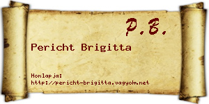 Pericht Brigitta névjegykártya